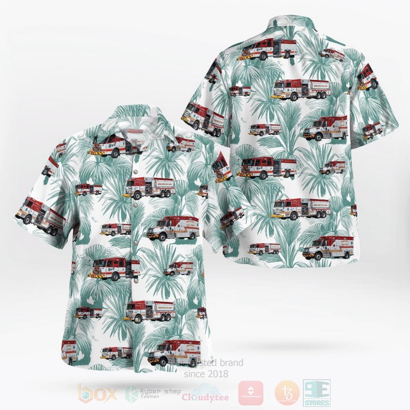 BEST Maryland, Howard County Department of Fire and Rescue Services-Scaggsville-Station 11 3D Aloha Shirt word3