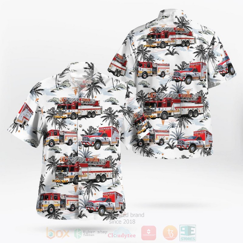 Maryland Howard County Department of Fire and Rescue Services Hawaiian Shirt