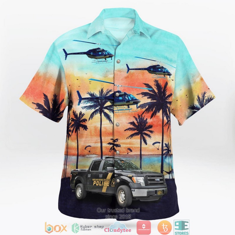 Maryland Natural Resources Police 3D Hawaii Shirt 2 Maryland Natural Resources Police 3D Hawaii Shirt 1