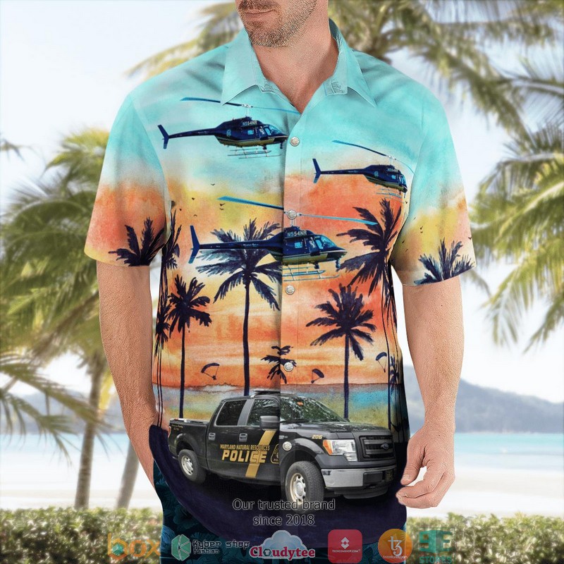Maryland Natural Resources Police 3D Hawaii Shirt 3 Maryland Natural Resources Police 3D Hawaii Shirt 1 2