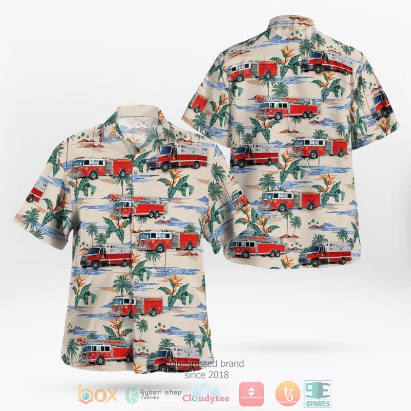 Maryland Odenton Volunteer Fire Company Station 28 Hawaiian Shirt word3