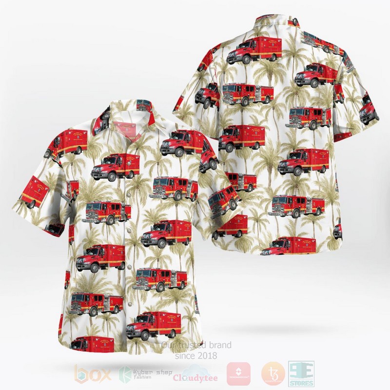 BEST Maryland, Riviera Beach Volunteer Fire Company 13 3D Aloha Shirt word2