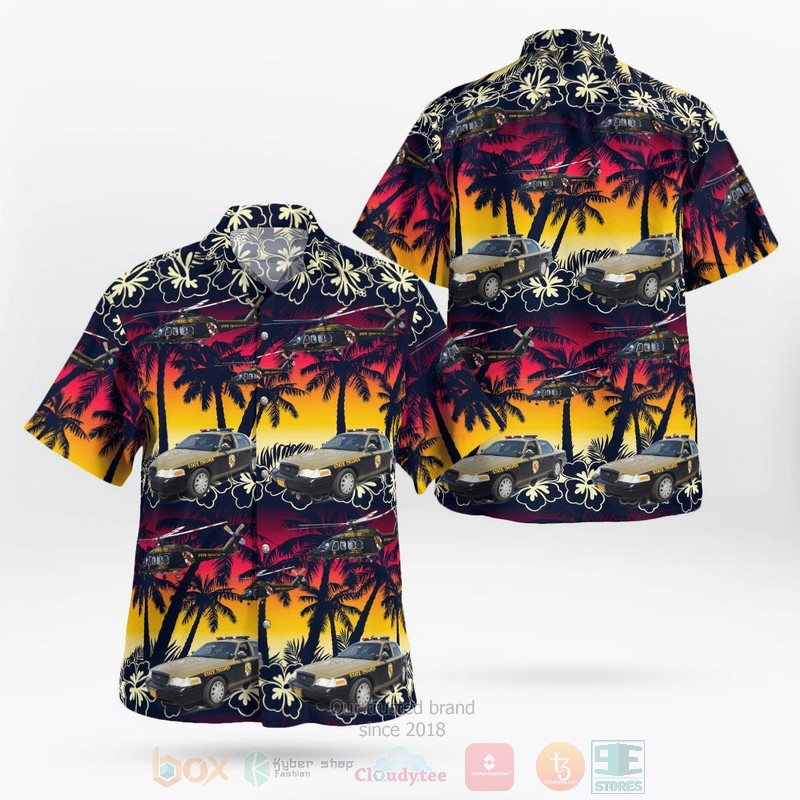 BEST Maryland State Police Crown Victoria & Augusta Westland AW139 N388MD 3D Aloha Shirt word1