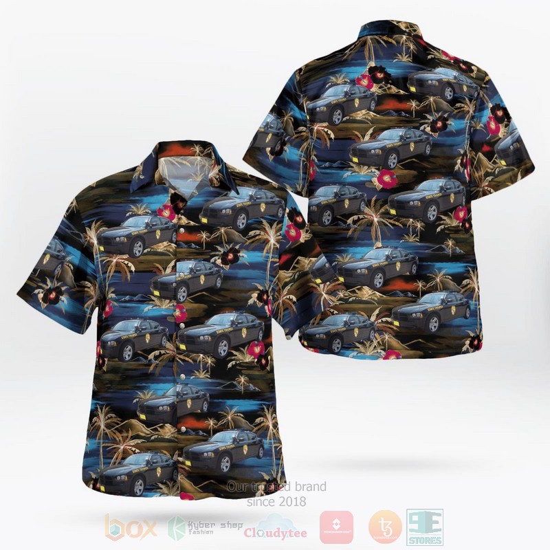 BEST Maryland State Police 3D Aloha Shirt word1