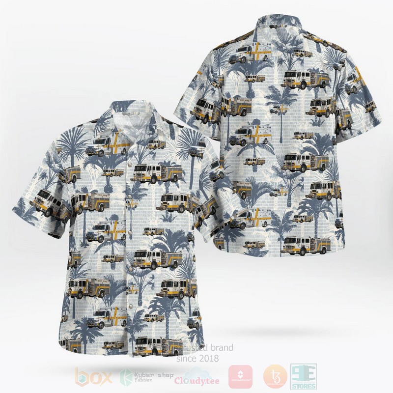 BEST Maryland, White Marsh Volunteer Fire Company Station 20 3D Aloha Shirt word3
