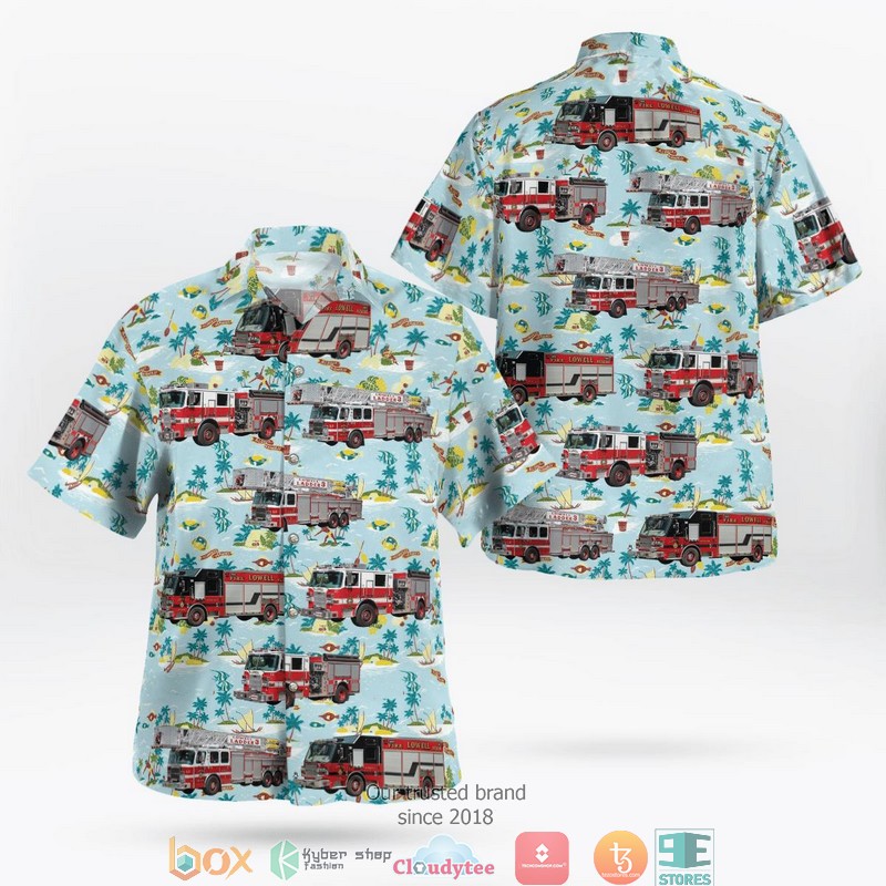 Massachusetts Lowell Fire Department Hawaii 3D Shirt