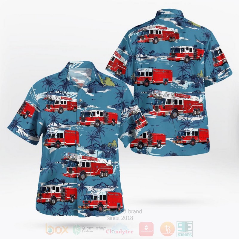 Massachusetts Quincy Fire Department Hawaiian Shirt
