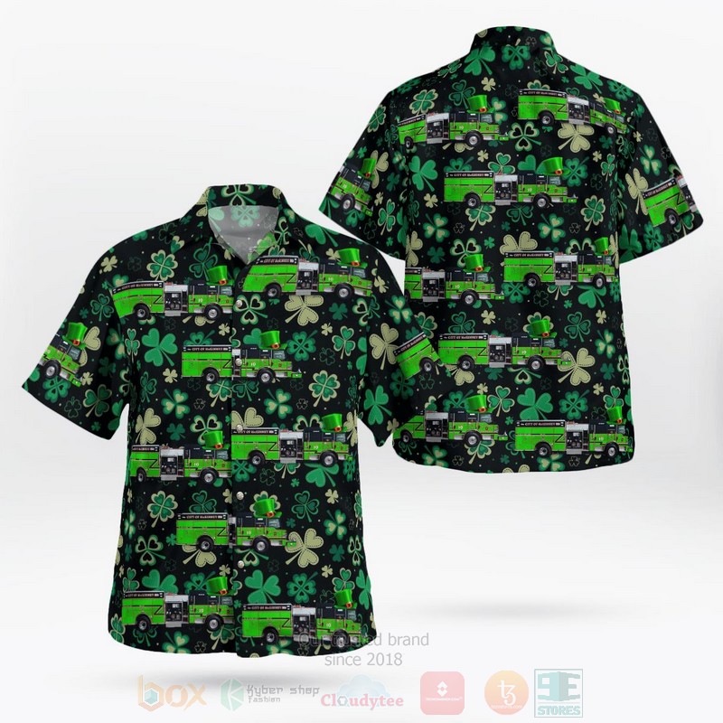 BEST McKinney Fire Department, Texas Saint Patrick's Day 3D Aloha Shirt word3