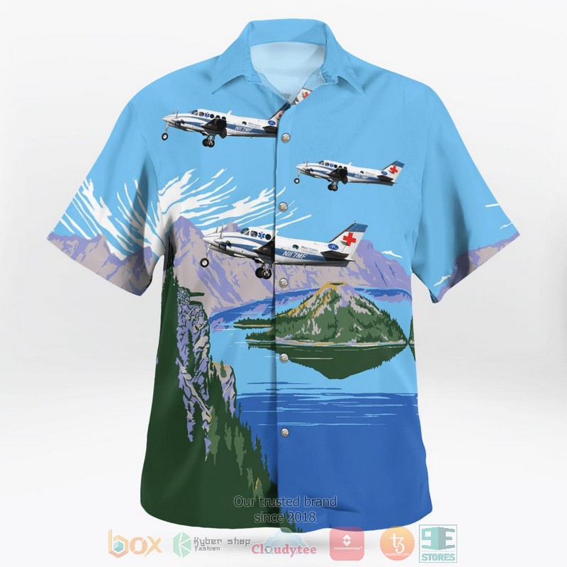NEW Medford Oregon Mercy Flights Beechcraft C90 King Air Hawaii Shirt 6