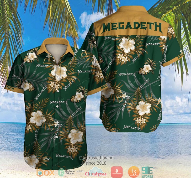 Megadeth Short Sleeve Hawaiian Shirt 1 Megadeth Short Sleeve Hawaiian Shirt