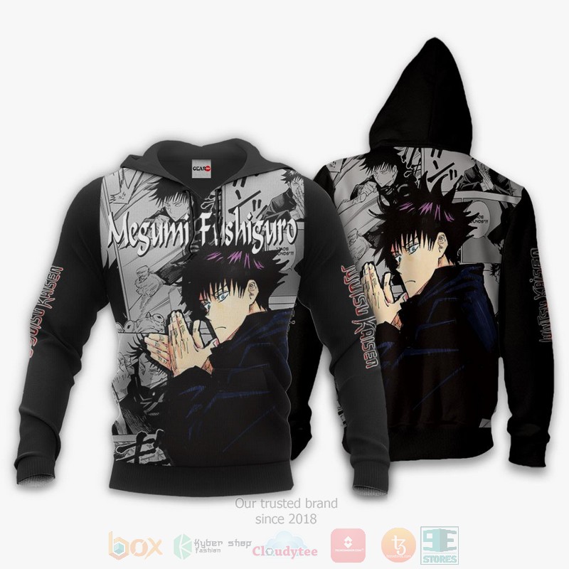 BEST Anime Megumi Fushiguro Custom Jujutsu Kaisen Anime-Manga All Over Print Hoodie-Bomber Jacket 3 Megumi Fushiguro Custom Jujutsu Kaisen Anime Manga 3D Hoodie Bomber Jacket 1 2