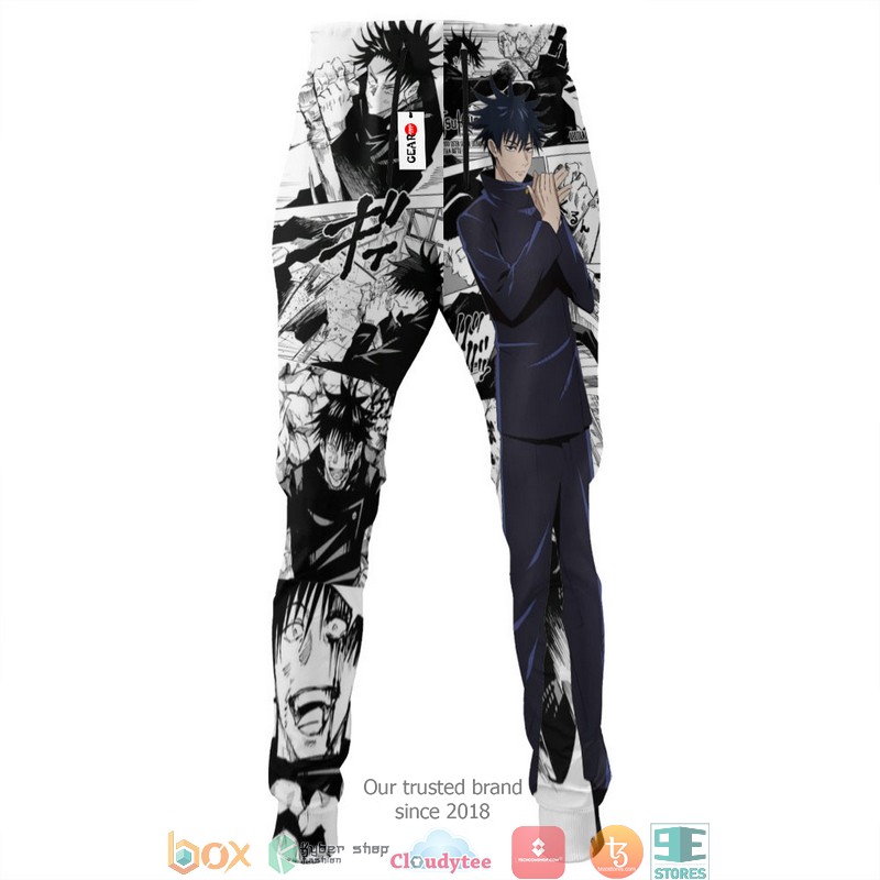 Megumi Fushiguro Jujutsu Kaisen Anime Merch Manga Style Sweatpants 4 Megumi Fushiguro Jujutsu Kaisen Anime Merch Manga Style Sweatpants 1 2 3