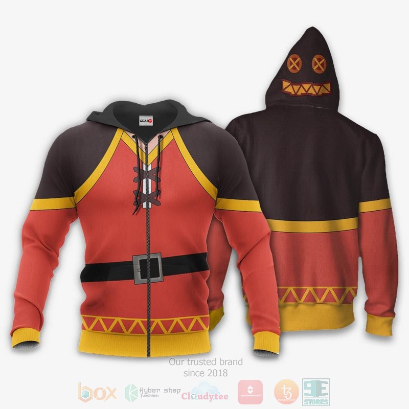 BEST Anime Megumin Uniform KonoSuba All Over Print Hoodie-Bomber Jacket 12 Megumin Uniform KonoSuba Anime 3D Hoodie Bomber Jacket