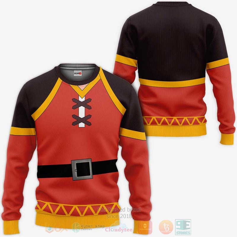 BEST Anime Megumin Uniform KonoSuba All Over Print Hoodie-Bomber Jacket 2 Megumin Uniform KonoSuba Anime 3D Hoodie Bomber Jacket 1