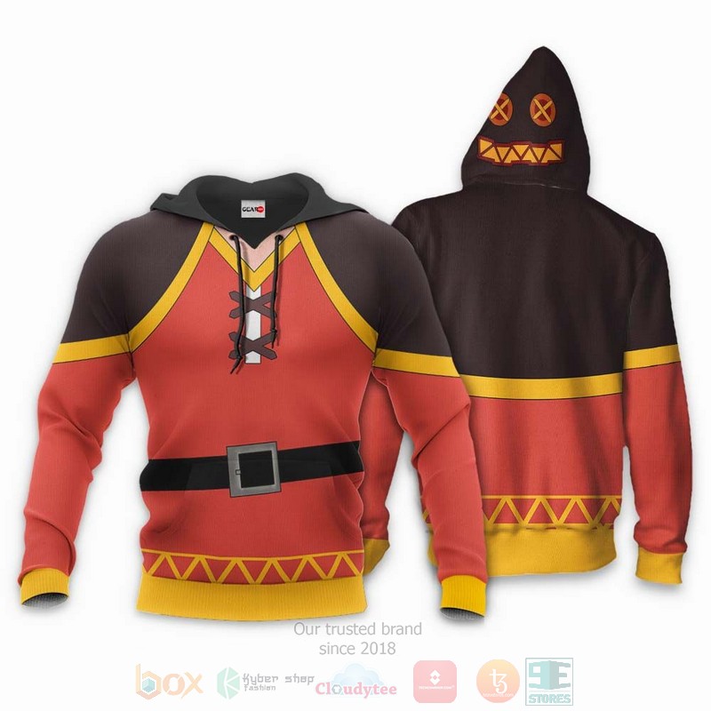 BEST Anime Megumin Uniform KonoSuba All Over Print Hoodie-Bomber Jacket 3 Megumin Uniform KonoSuba Anime 3D Hoodie Bomber Jacket 1 2