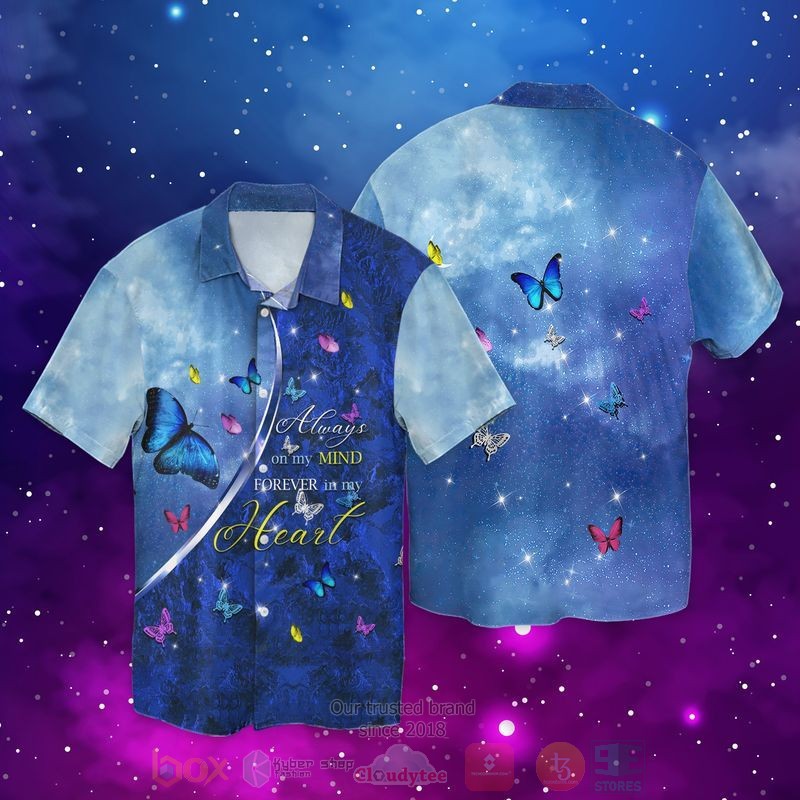 BEST Memorial Day Butterfly Always In My Heart All Over Print Tropical Shirt 2 Memorial Day Butterfly Always In My Heart Short Sleeve Hawaiian Shirt
