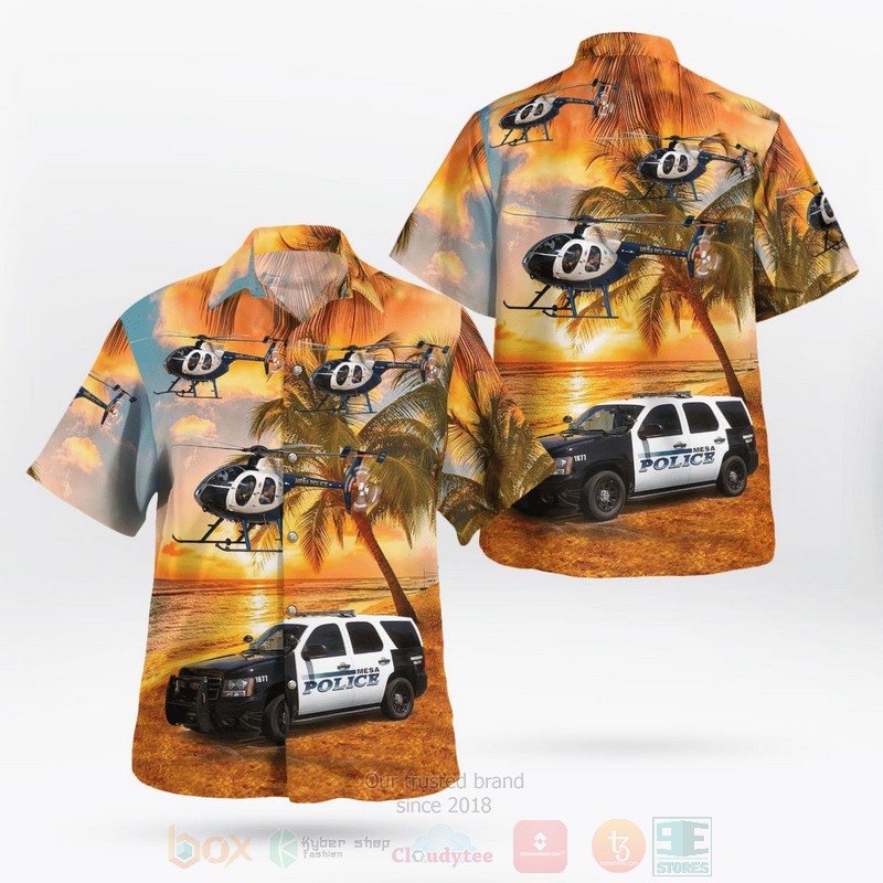 BEST Mesa Police Department MD Helicopters MD500E, N505MP Falcon Five, and Car 3D Aloha Shirt 3 Mesa Police Department MD Helicopters MD500E N505MP Falcon Five and Car Hawaiian Shirt