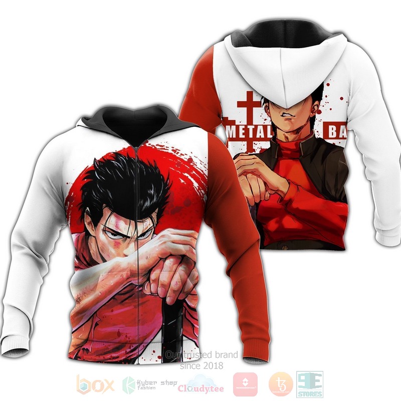 Metal Bat One Punch Man Anime Costume 3D Zip Hoodie