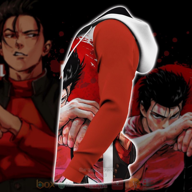 BEST Anime Metal Bat One-Punch Man Costume All Over Print 3D Zip Hoodie 4 Metal Bat One Punch Man Anime Costume 3D Zip Hoodie 1 2 3