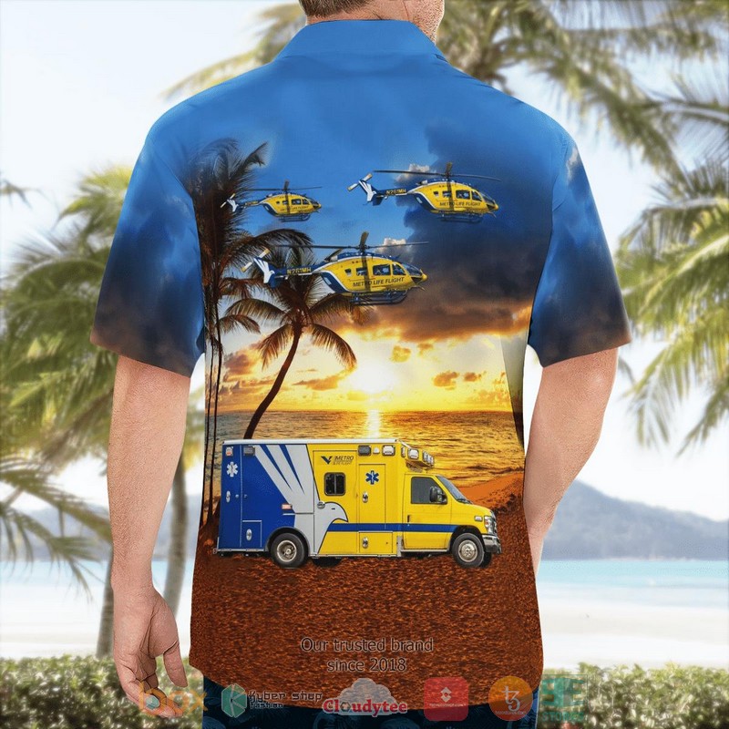 Metro Life Flight Cleveland Ohio EC145s Hawaiian Shirt 2 Metro Life Flight Cleveland Ohio EC145s Hawaiian Shirt word1