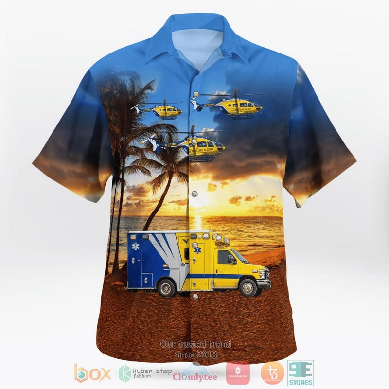Metro Life Flight Cleveland Ohio EC145s Hawaiian Shirt 3 Metro Life Flight Cleveland Ohio EC145s Hawaiian Shirt word1