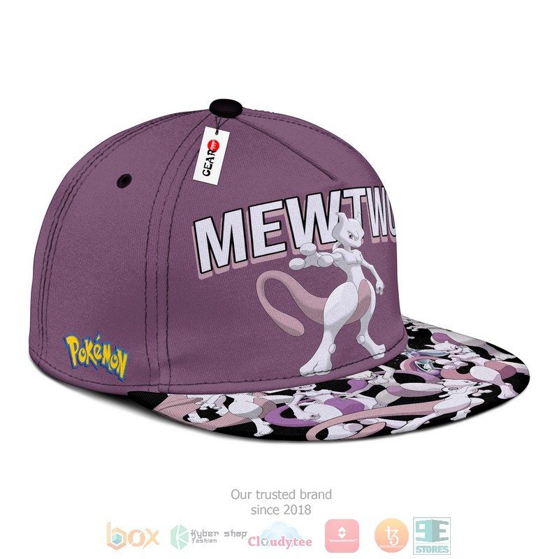 BEST Mewtwo Pokemon Anime Snapback cap hat 2 Mewtwo Pokemon Anime Snapback cap 1