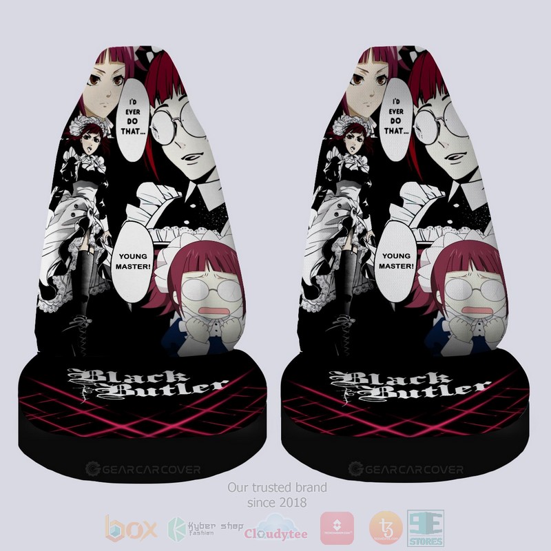 BEST-Anime Mey-Rin Black Butler Luxury Car Seat Covers 4 Mey Rin Black Butler Anime Car Seat Cover 1 2 3