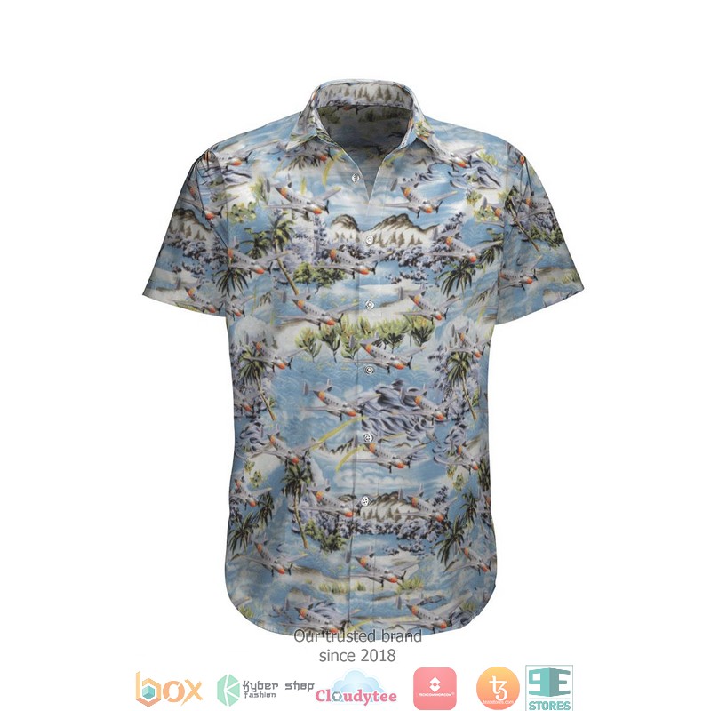 Dassault MD 315 Flamant France Limited Hawaiian Shirt word1
