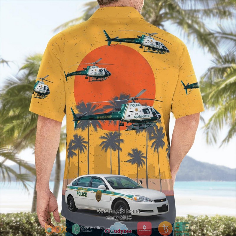 Miami-Dade County Florida Miami-Dade Police Department Patrol 718A And Eurocopter AS 350B-3 Ecureuil 3D Hawaii Shirt 2 Miami Dade County Florida Miami Dade Police Department Patrol 718A And Eurocopter AS 350B 3 Ecureuil 3D Hawaii Shirt 1