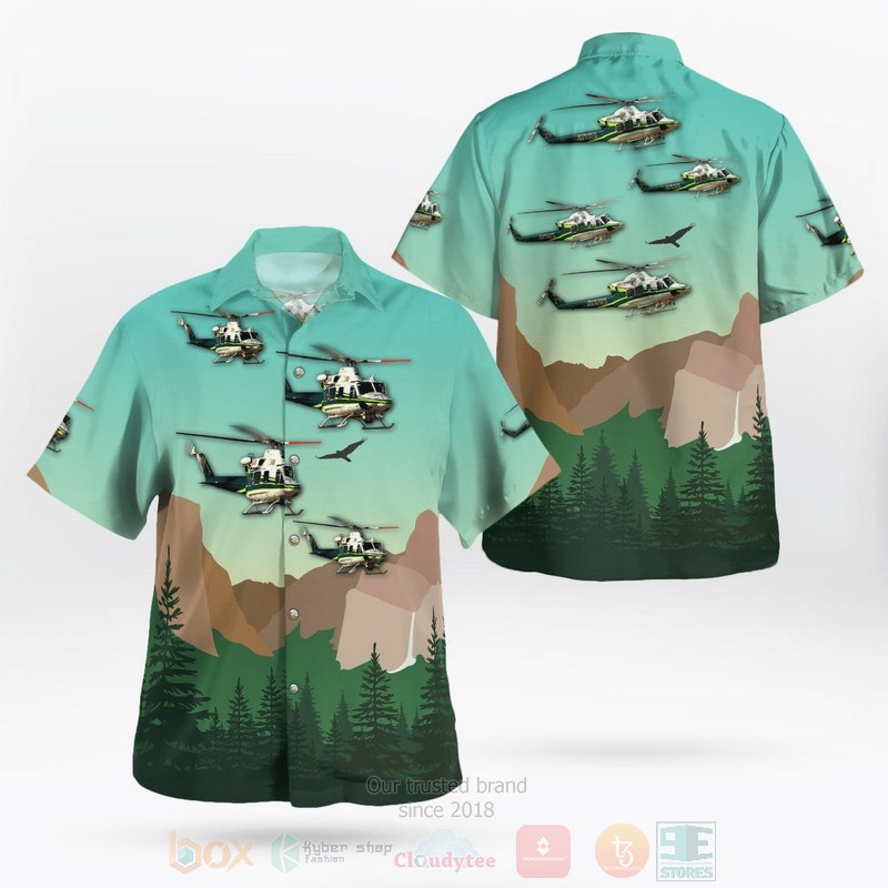 Miami Dade Fire Rescue Bell 412EP Hawaiian Shirt