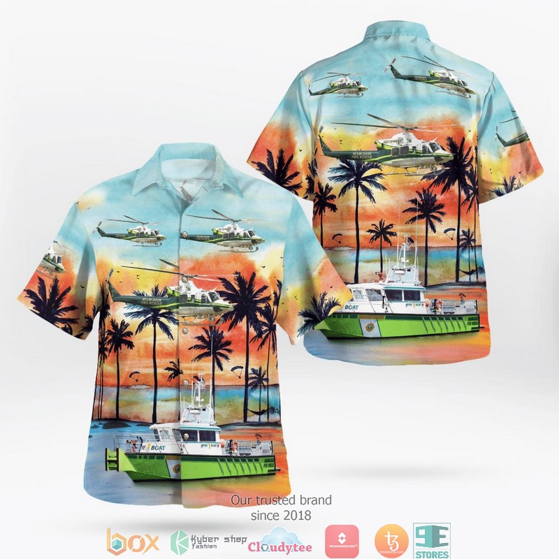 Miami-Dade Fire Rescue Boat & Bell 412EP 3D Hawaii Shirt 1 Miami Dade Fire Rescue Boat Bell 412EP 3D Hawaii Shirt