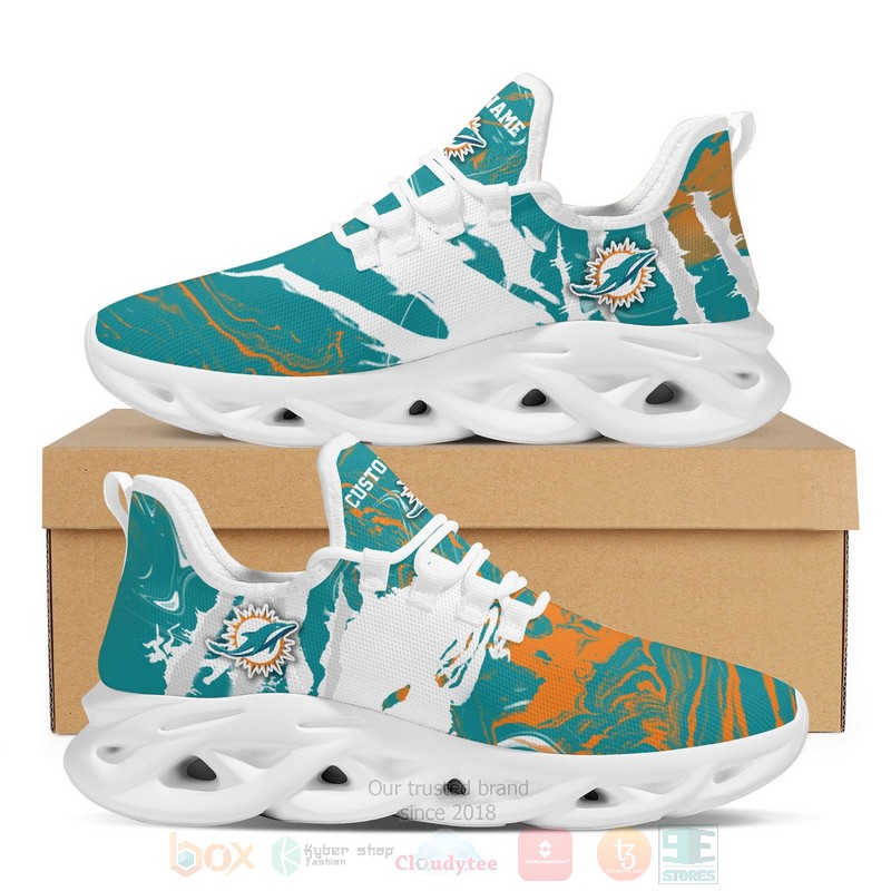 BEST Miami Dolphins NFL American Custom Name Clunky Max Soul Sneakers