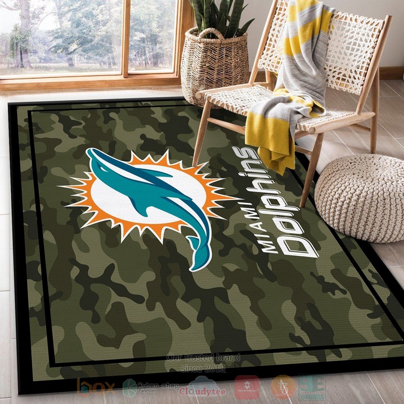 Miami Dolphins NFL Room Sport Custom Area Rugs
