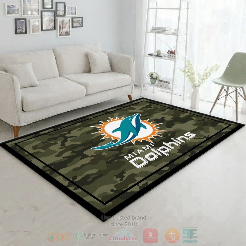 Miami Dolphins NFL Room Sport Custom Area Rugs 1