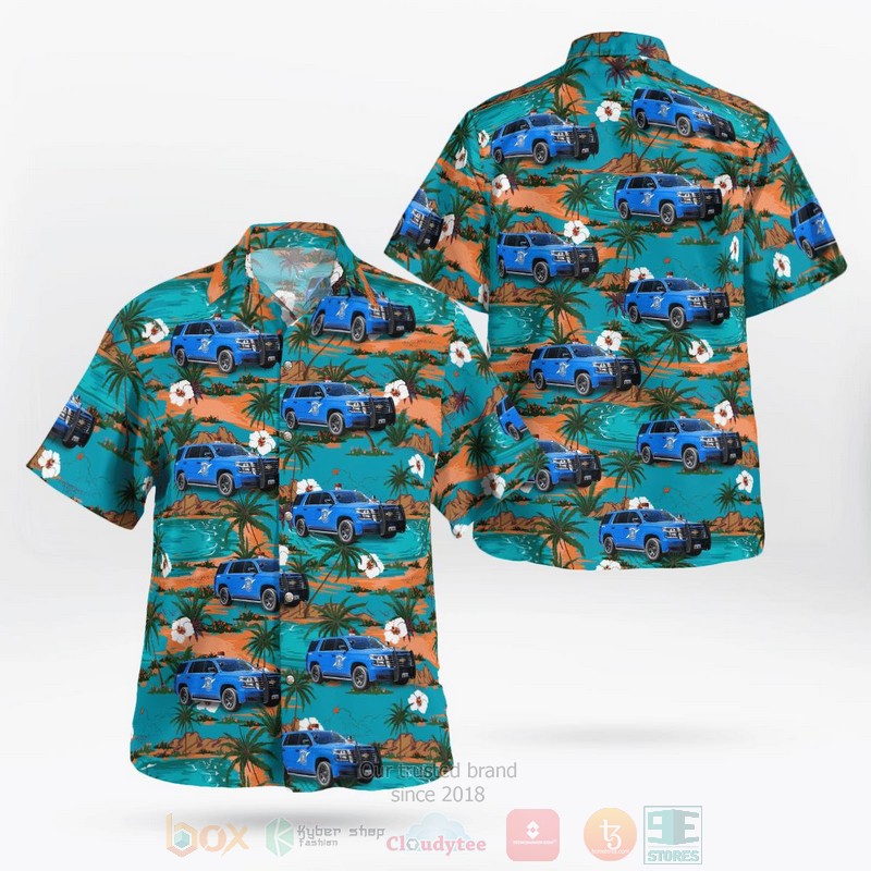 BEST Michigan State Police 2020 Chevy Tahoe K953 3D Aloha Shirt word2