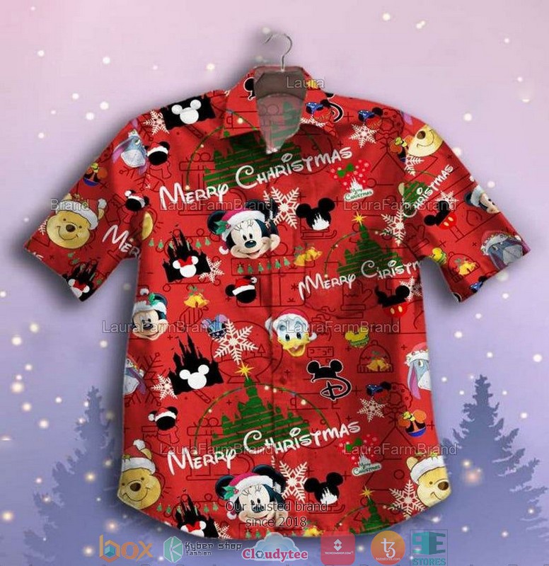 Mickey Mouse Movies Disney Merry Christmas Short Sleeve Hawaiian Shirt 3 Mickey Mouse Movies Disney Merry Christmas Short Sleeve Hawaiian Shirt