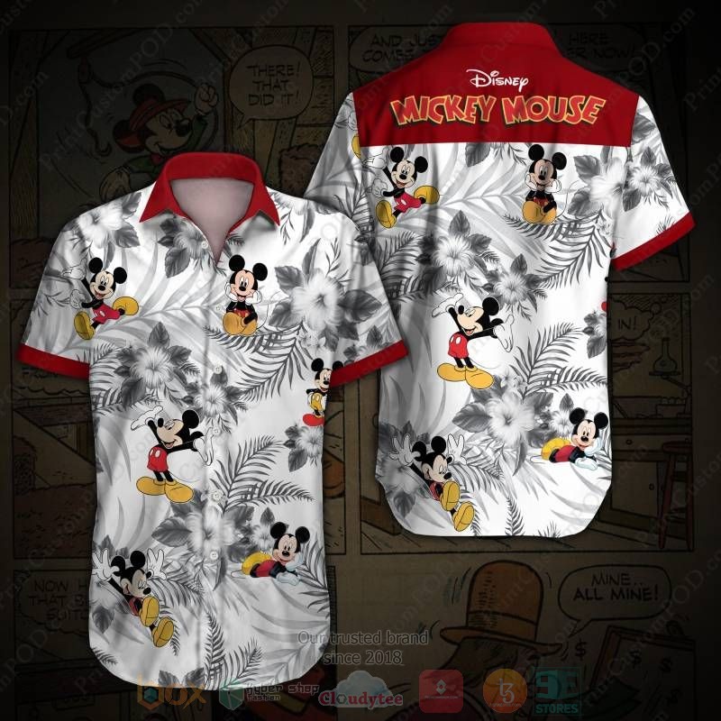 BEST Mickey Mouse V All Over Print Tropical Shirt 1 Mickey Mouse V Short Sleeve Hawaiian Shirt