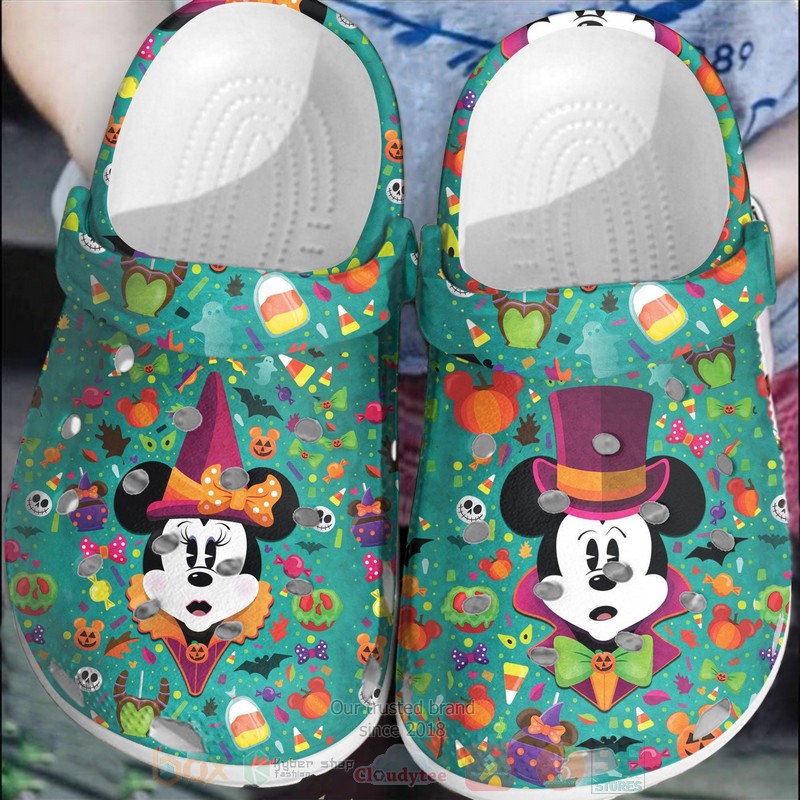 BEST Mickey Mouse and Minnie Mouse Witch Crocs Crocband Shoes 3 Mickey Mouse and Minnie Mouse Witch Crocband Crocs Clog Shoes