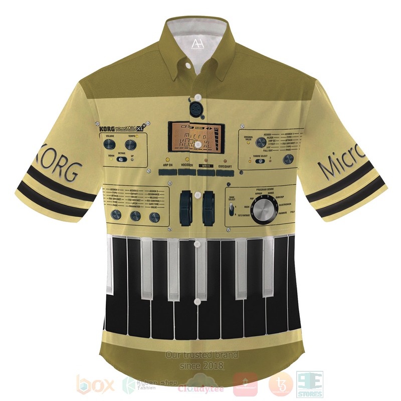 BEST MicroKorg XL Olive Color 3D Aloha Shirt 9 MicroKorg XL Olive Color Hawaiian Shirt