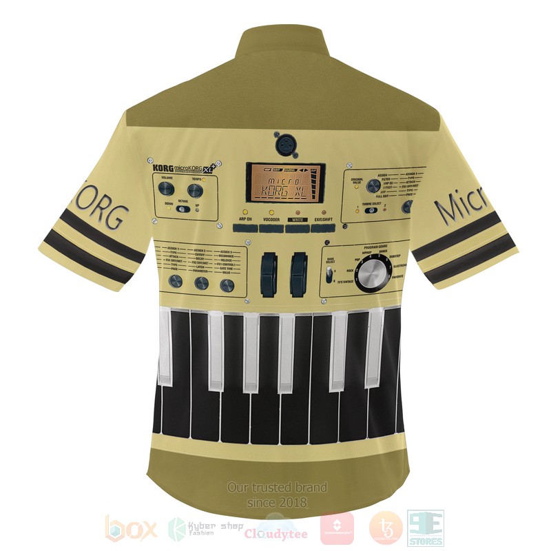 MicroKorg XL Olive Color Hawaiian Shirt 1