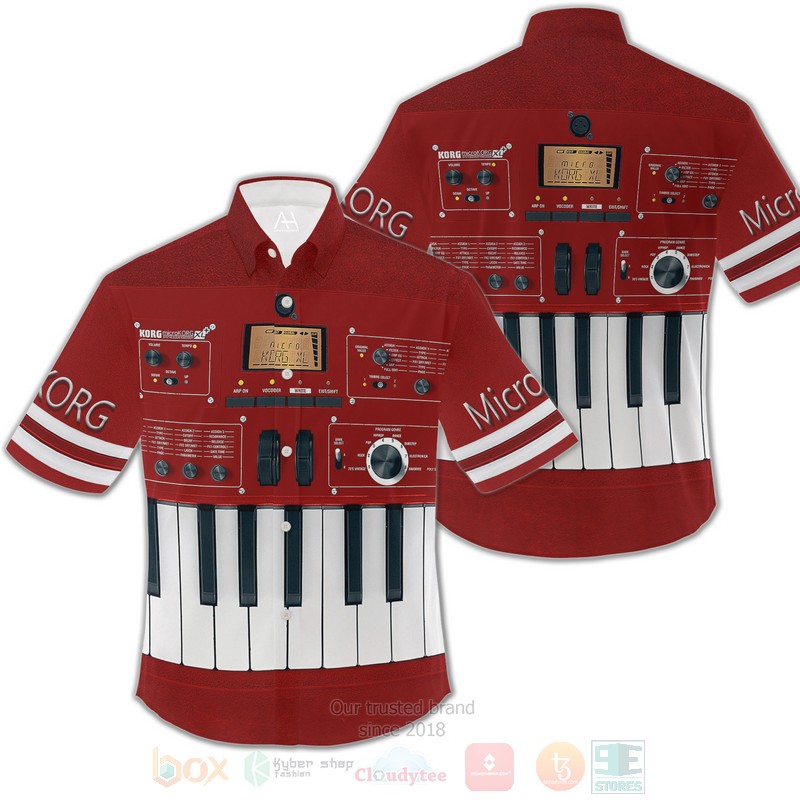 BEST MicroKorg XL Red 3D Aloha Shirt 3 MicroKorg XL Red Hawaiian Shirt 1 2