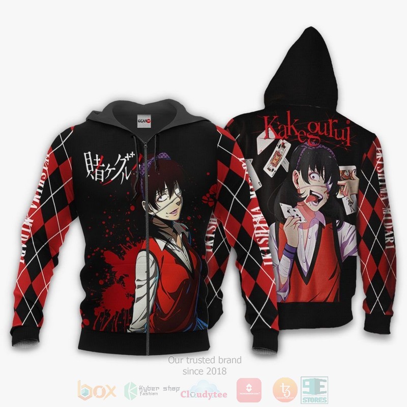 BEST Anime Midari Ikishima Kakegurui All Over Print Hoodie-Bomber Jacket 1 Midari Ikishima Kakegurui Anime 3D Hoodie Bomber Jacket