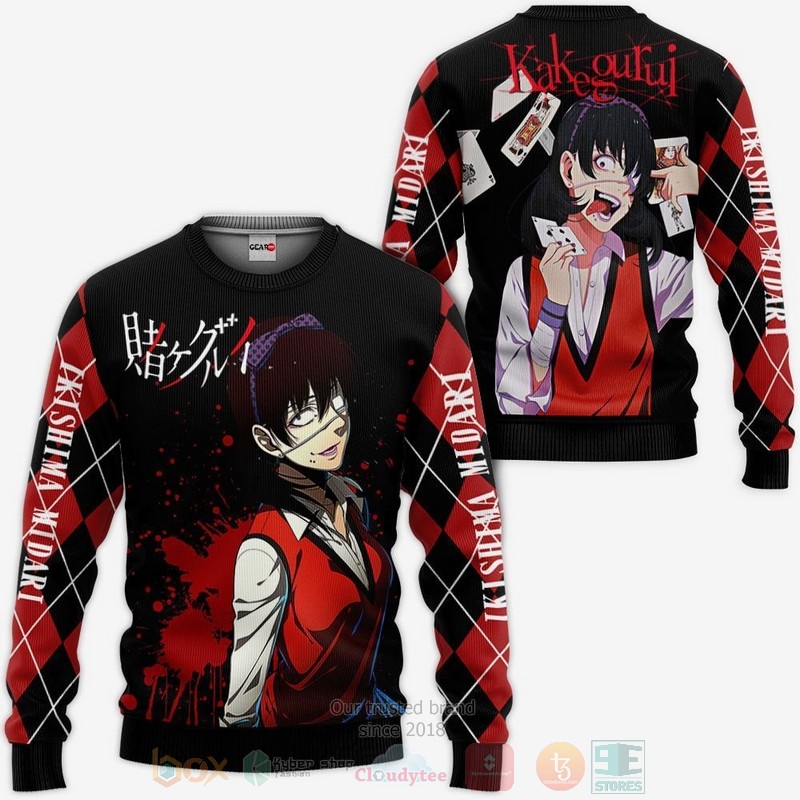 BEST Anime Midari Ikishima Kakegurui All Over Print Hoodie-Bomber Jacket 2 Midari Ikishima Kakegurui Anime 3D Hoodie Bomber Jacket 1