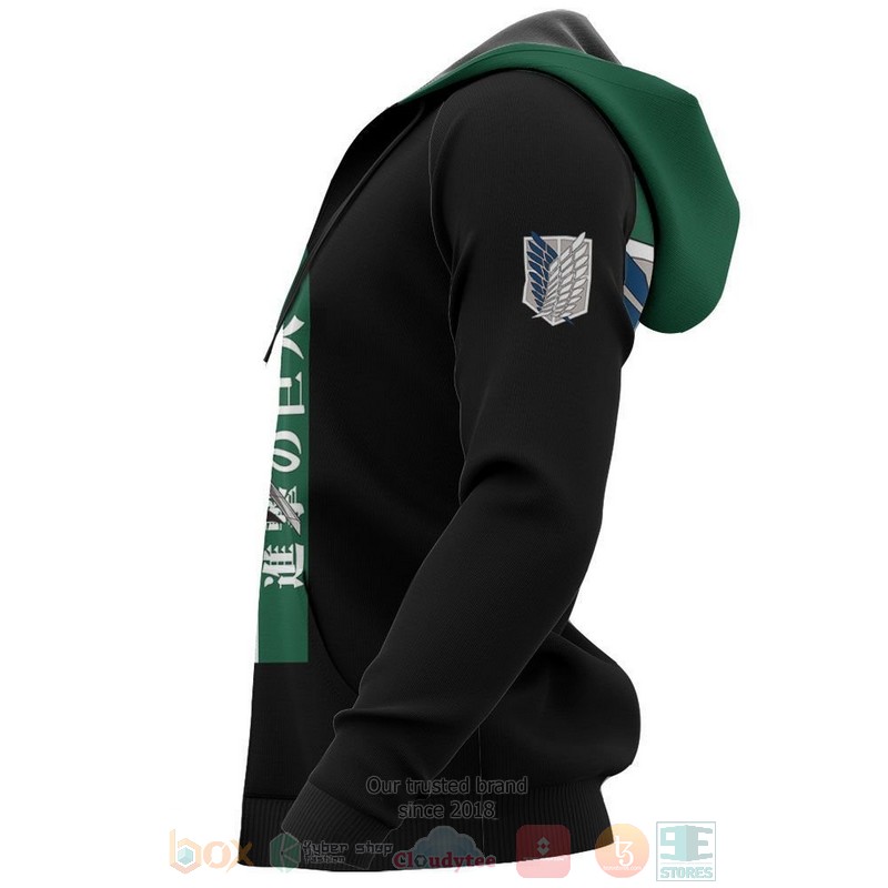 Mikasa Ackerman Attack On Titan Anime 3D Hoodie Bomber Jacket 1 2 3 4 5