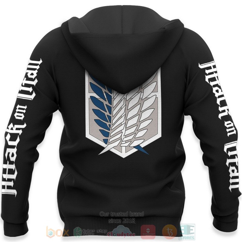BEST Anime Mikasa Ackerman Attack On Titan Black All Over Print Hoodie-Bomber Jacket 5 Mikasa Ackerman Attack On Titan Anime Black 3D Hoodie Bomber Jacket 1 2 3 4