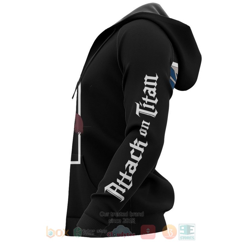 BEST Anime Mikasa Ackerman Attack On Titan Black All Over Print Hoodie-Bomber Jacket 6 Mikasa Ackerman Attack On Titan Anime Black 3D Hoodie Bomber Jacket 1 2 3 4 5
