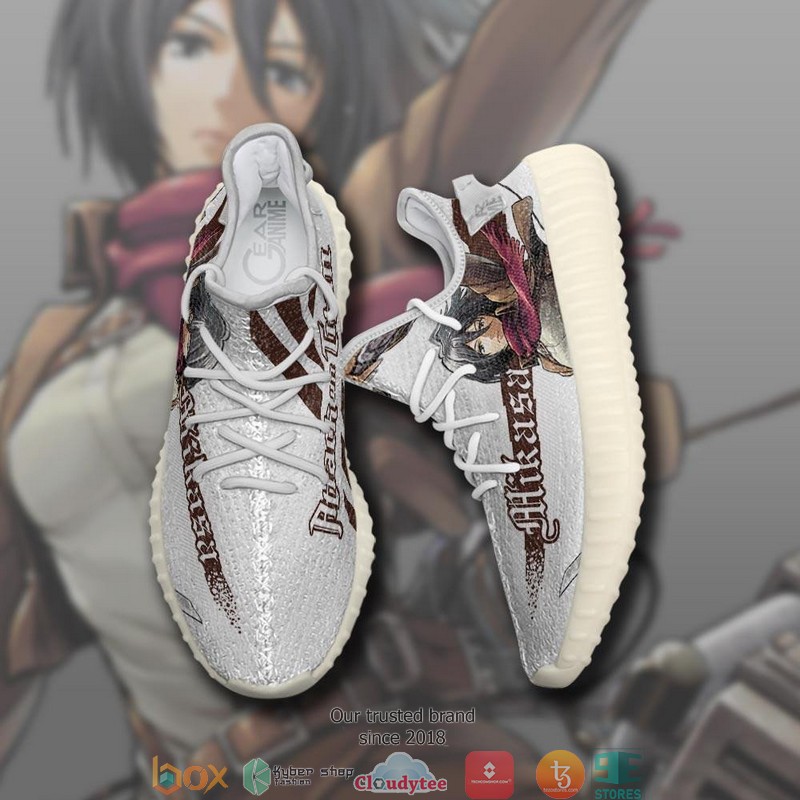 Mikasa Ackerman Attack On Titan Anime Yeezy Sneaker Shoes 1