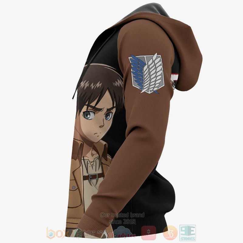 Mikasa And Eren Custom Attack On Titan Anime Valentines 3D Hoodie Bomber Jacket 1 2 3 4 5