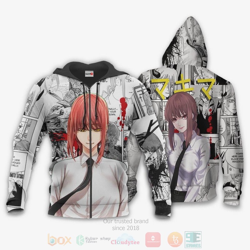 Mikima Custom Style Chainsaw Man Anime Manga 3D Hoodie Bomber Jacket