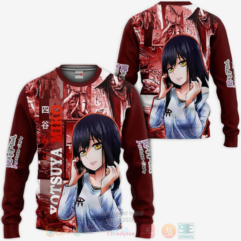 BEST Anime Miko Yotsuya Custom Mieruko-Chan All Over Print Hoodie-Bomber Jacket 2 Miko Yotsuya Custom Mieruko Chan Anime 3D Hoodie Bomber Jacket 1